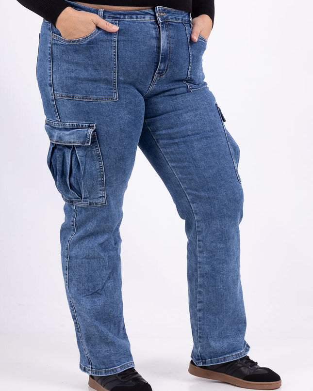 Embellished High-Waist Slim Trousers with Pearl Detailing and Stretch
