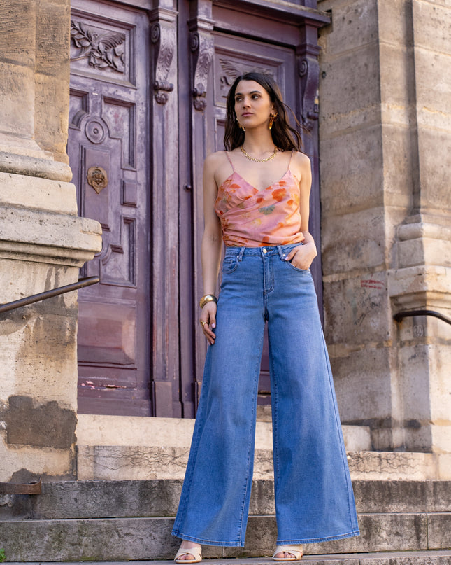 Denimlife Extra Palazzo Stretch Wide Leg High-Waist Comfort Jeans