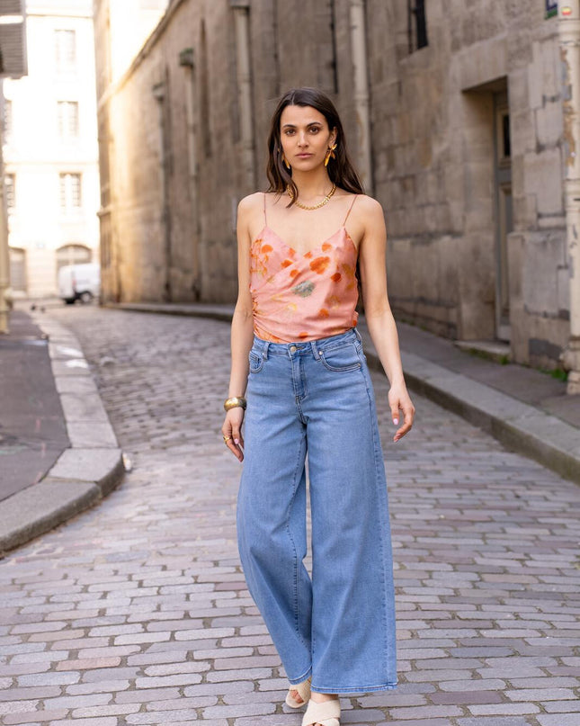 Extra Wide Leg Stretch Jeans High Waist Comfortable Denim