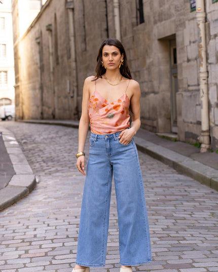 Extra Wide Leg Stretch Jeans High Waist Comfortable Denim