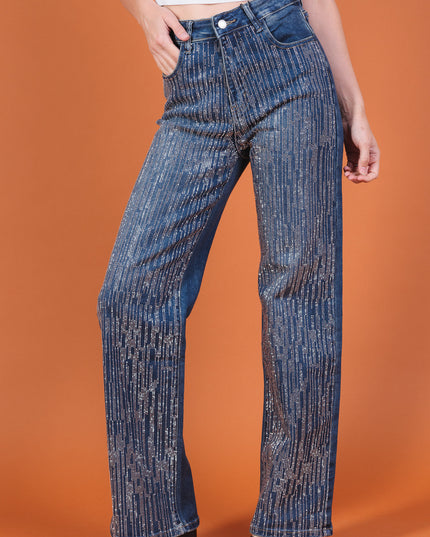 Women's Stretch High-Rise Slim Ankle Jeans with Elastic Comfort