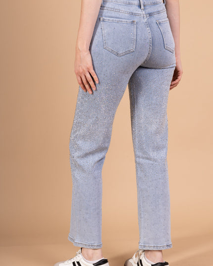 Women's Wide Leg Cotton Blend Trousers with Stretch Comfort