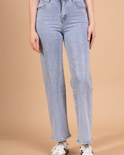 Women's Wide Leg Cotton Blend Trousers with Stretch Comfort