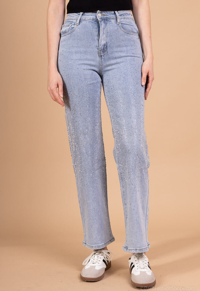 Women's Wide Leg Cotton Blend Trousers with Stretch Comfort