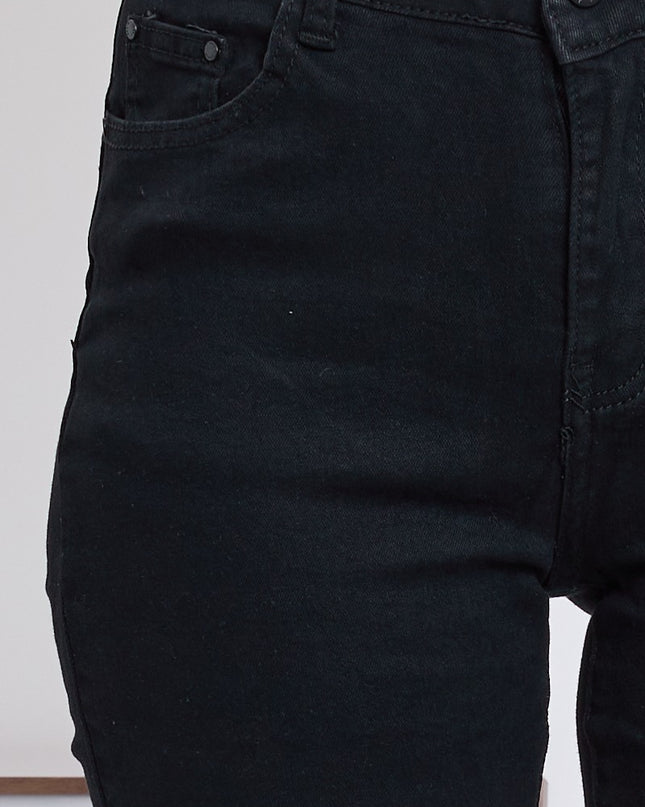 Wholesale Black Straight Cut Jeans With Push Up Effect