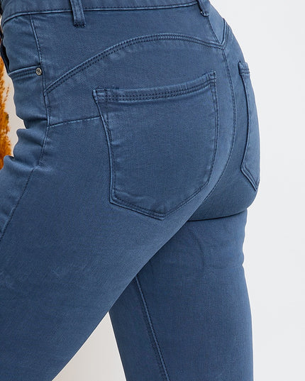 Wholesale Dark Blue Push Up Slim Colour Jeans