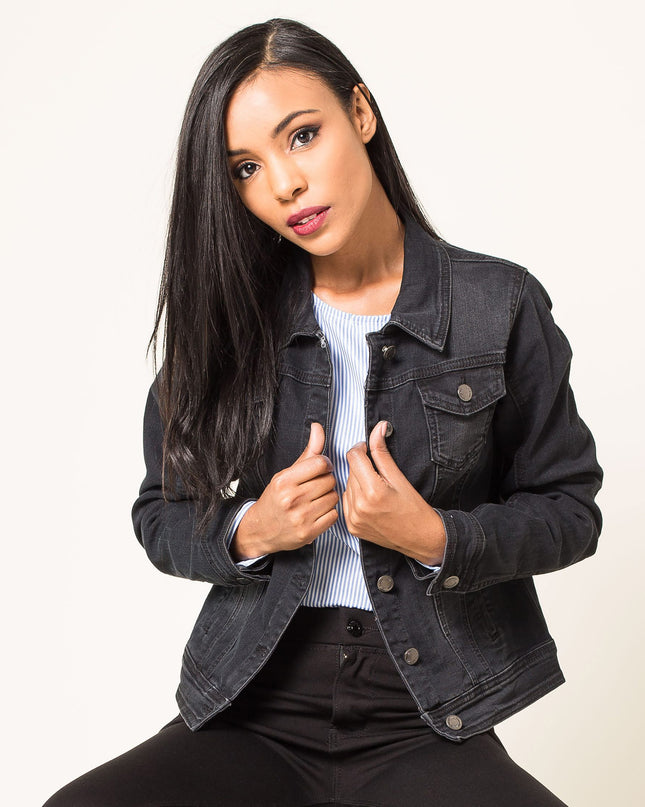 Plus Size Wholesale Grey Jeans Jacket