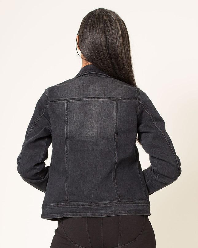 Plus Size Wholesale Grey Jeans Jacket