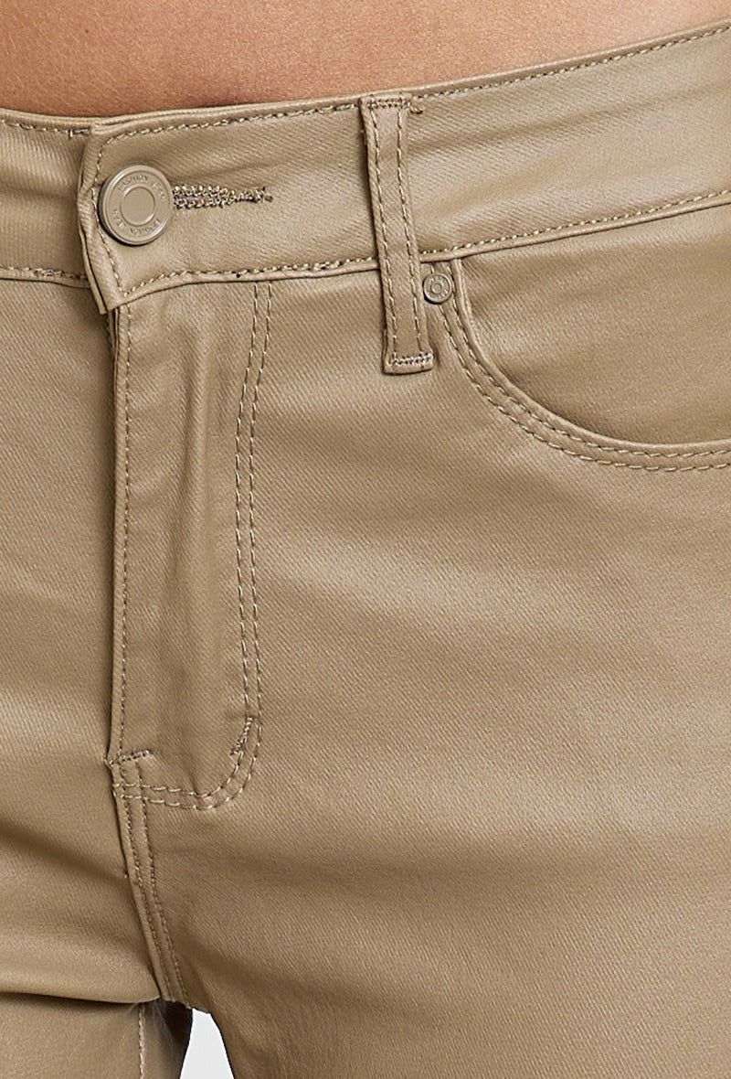 Pu Skinny Trouser With Seam Detail | boohoo