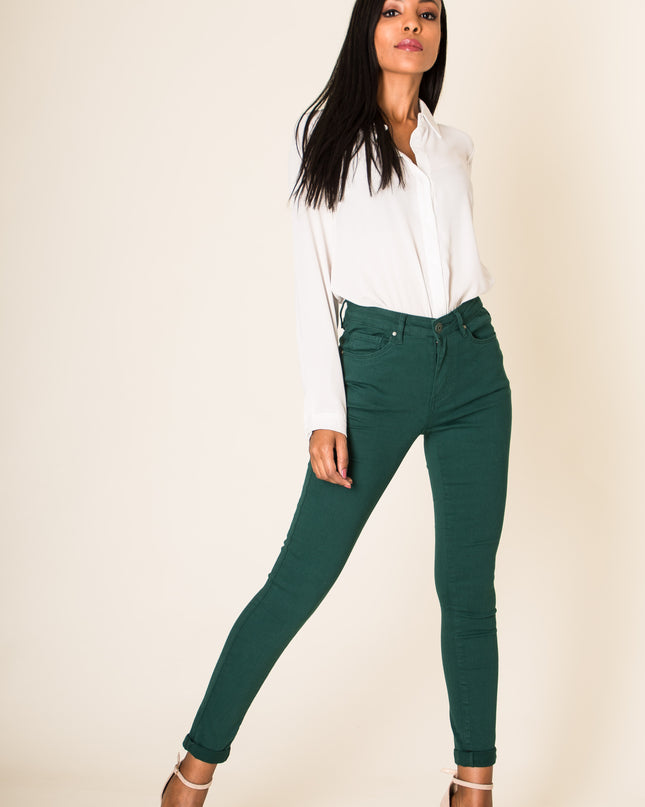 Wholesale Green Classic High Waist Jeans