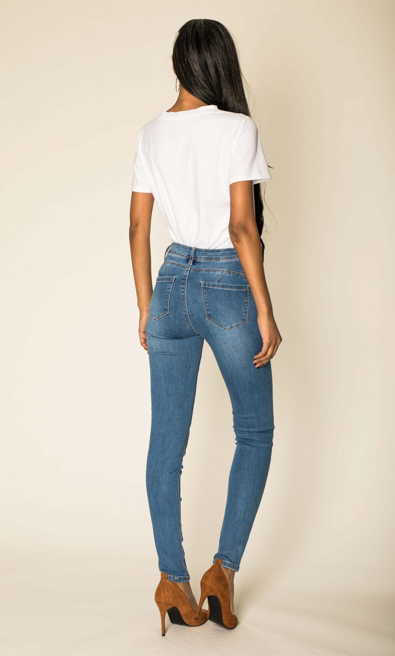 Wholesale 1 Button High Waist Jeans - New Pack