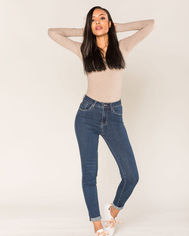 Wholesale Raw Blue Skinny Pants