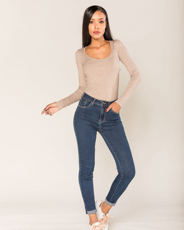 Wholesale Raw Blue Skinny Pants