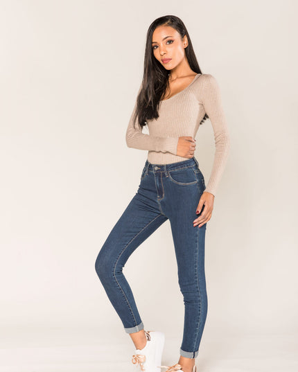 Wholesale Raw Blue Skinny Pants