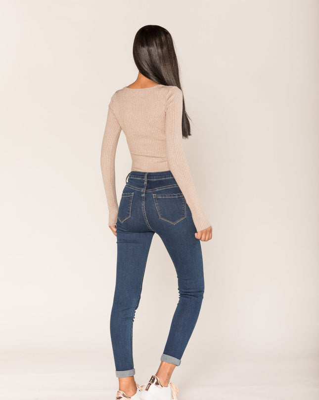Wholesale Raw Blue Skinny Pants