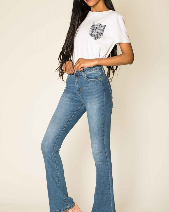 Wholesale Blue Flared Trousers
