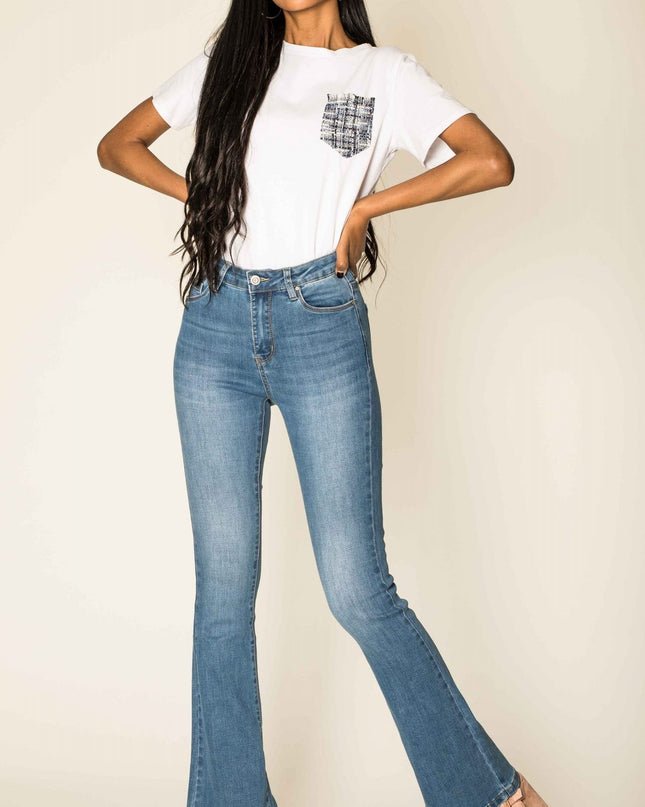 Wholesale Blue Flared Trousers