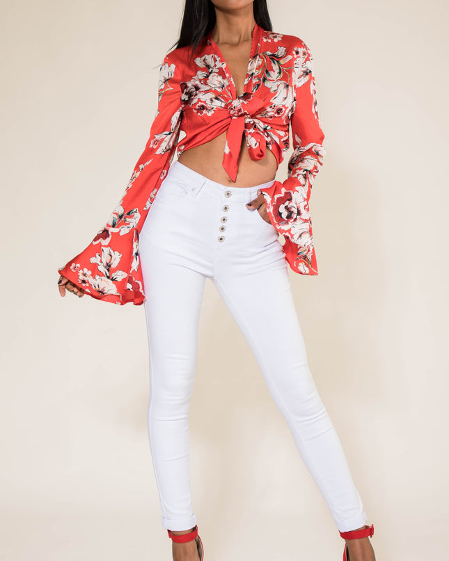 Wholesale White 5 Button Trousers