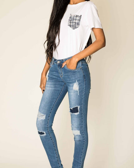 Wholesale Blue Ripped Jeans