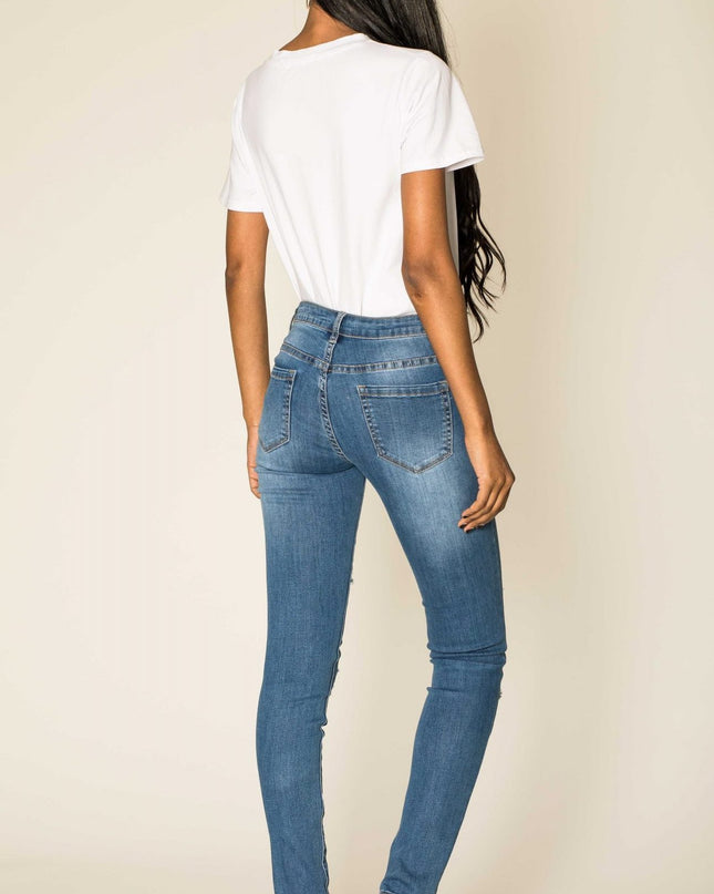 Wholesale Blue Ripped Jeans