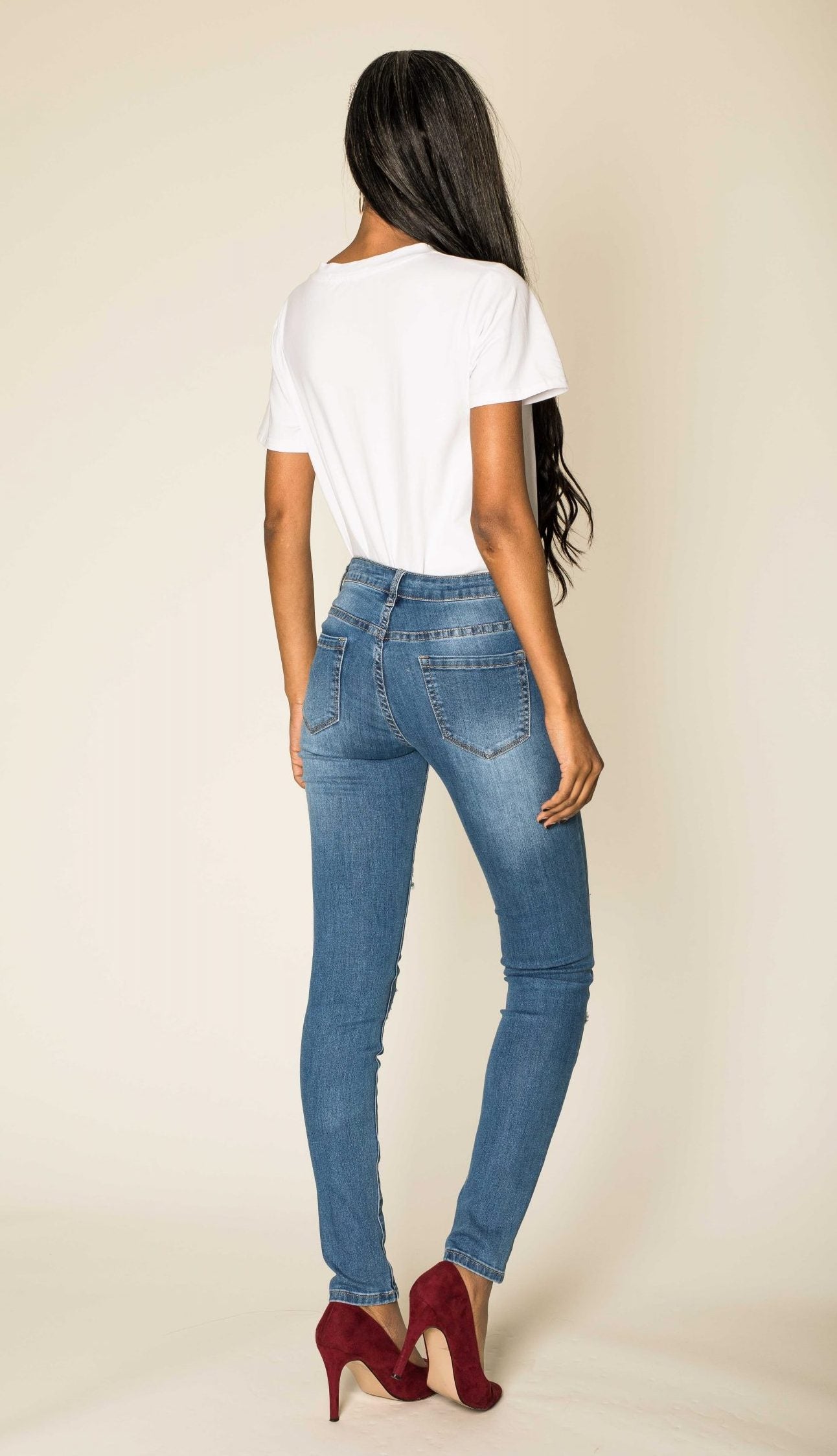 Wholesale Blue Ripped Jeans