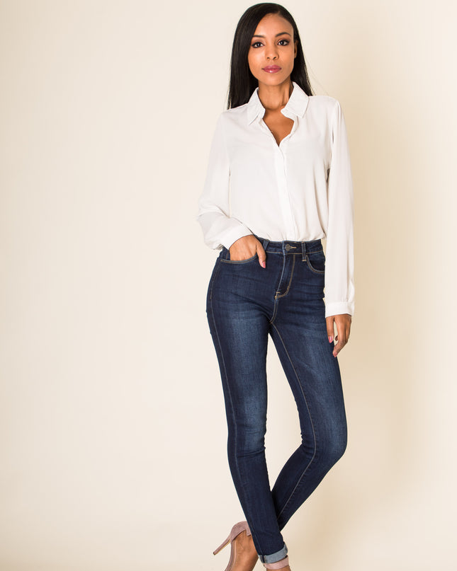 Wholesale Blue High Waist Jeans
