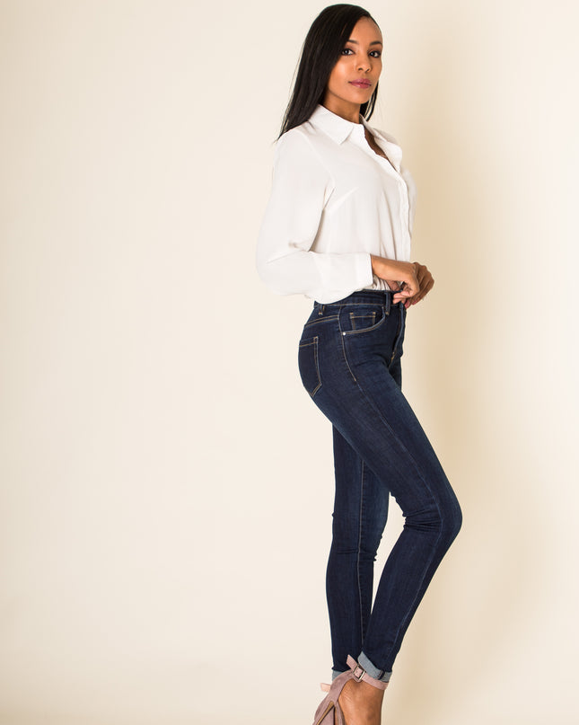 Wholesale Blue High Waist Jeans