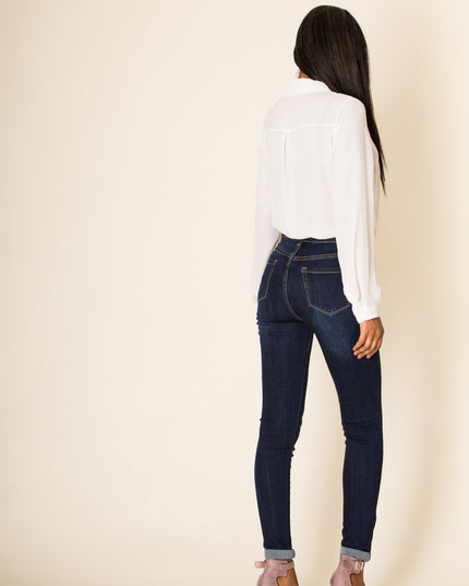 Wholesale Blue High Waist Jeans