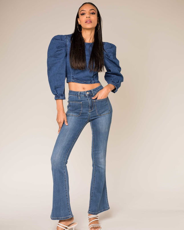 Wholesale Blue Bootcut Flare Jeans