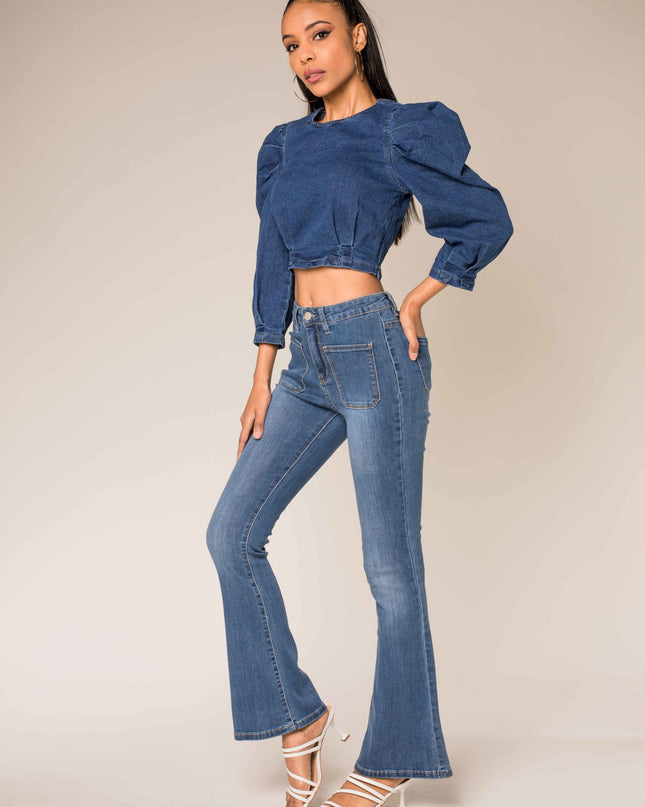 Wholesale Blue Bootcut Flare Jeans