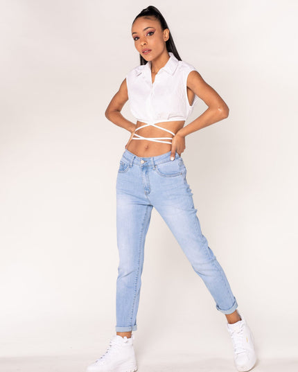 Wholesale Light Blue Mom Jeans