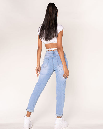 Wholesale Light Blue Mom Jeans