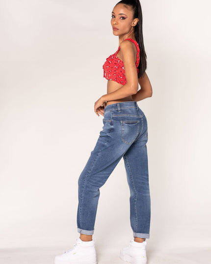 Wholesale Jean High Waist Boyfriend Jeans