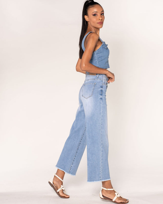 Wholesale Sky Blue Flare Jeans Bootcut Jeans