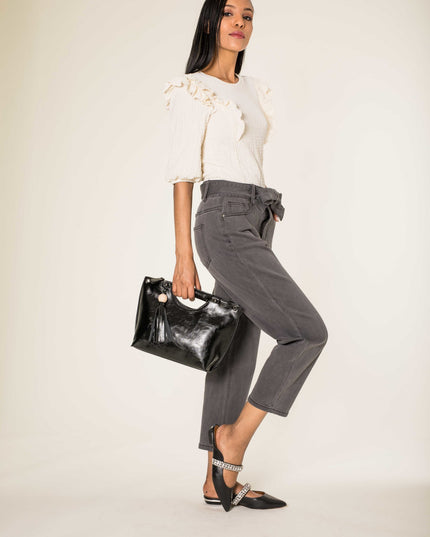 Wholesale Grey Large Jeans with Belt