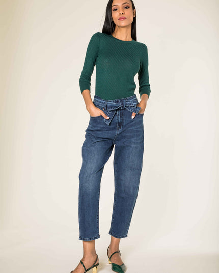 Wholesale Blue Large Jeans with Belt
