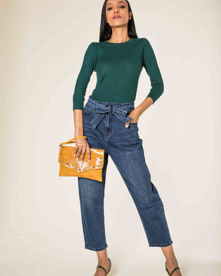 Wholesale Blue Large Jeans with Belt