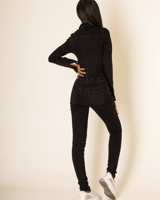 Wholesale Black Jeans Jumpsuit
