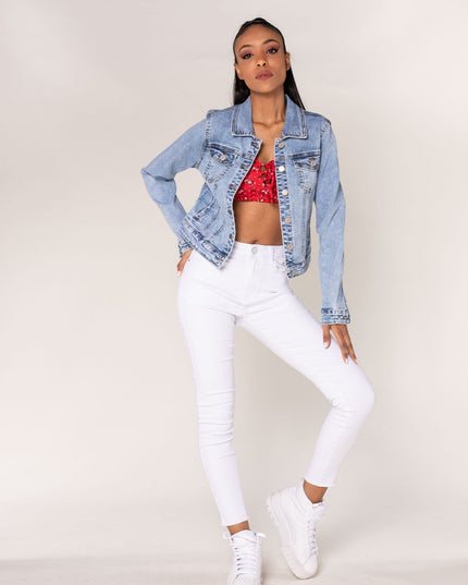 Wholesale Sky Blue Jeans Jacket