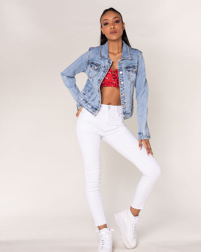 Wholesale Sky Blue Jeans Jacket