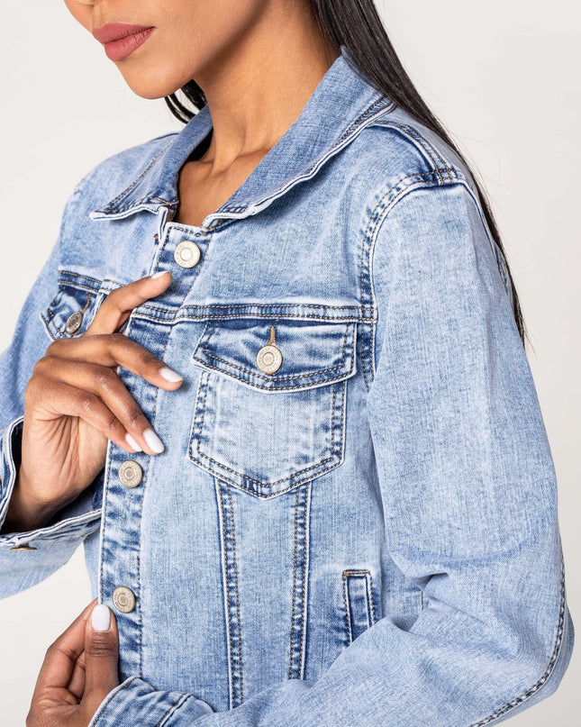 Wholesale Sky Blue Jeans Jacket