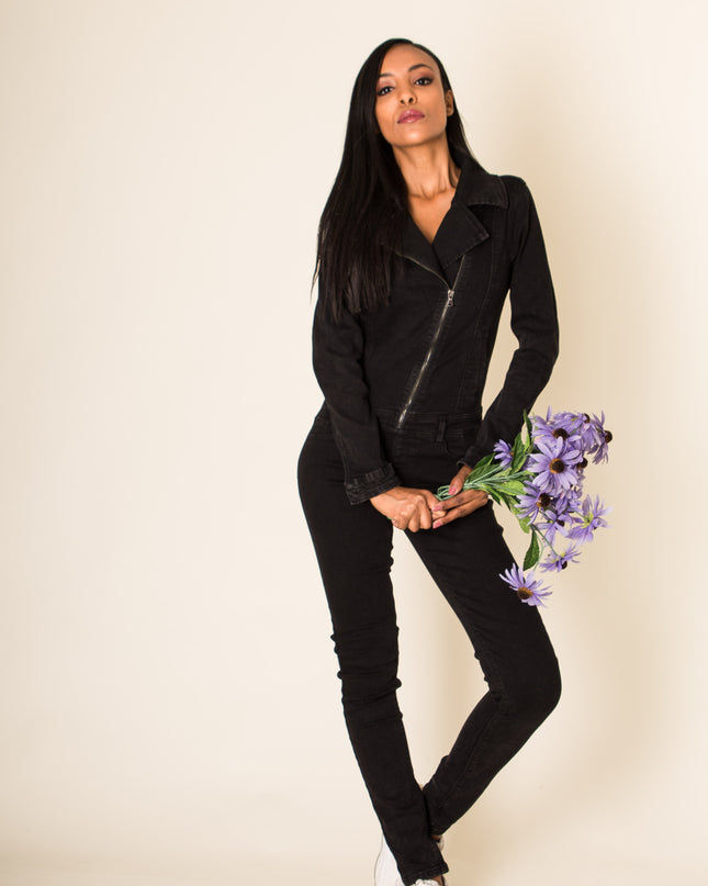 Wholesale Black Jeans Jumpsuit